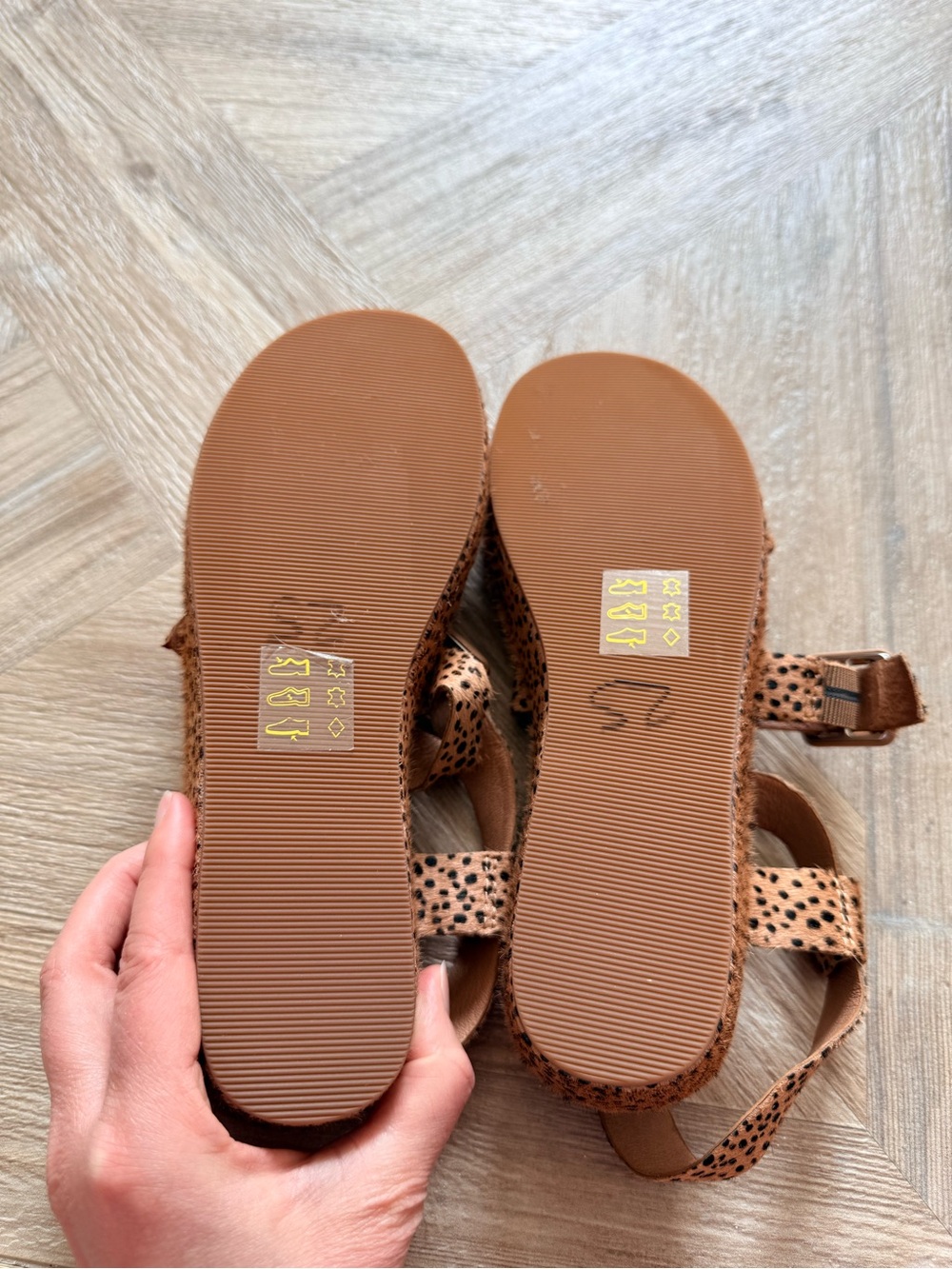 Madewell Robin Platform Sandals Spotted Calf Hair Animal Print 6 - Picture 6 of 7